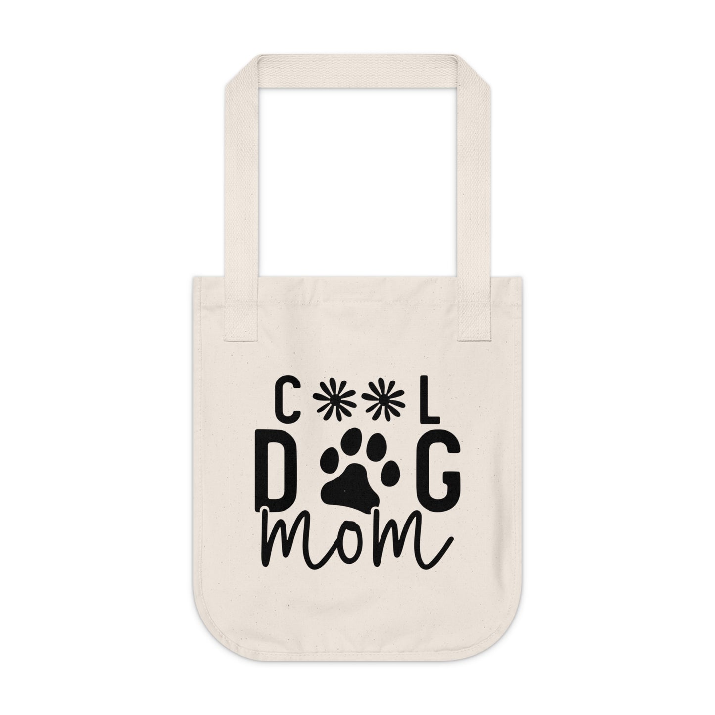 Organic Canvas Tote Bag, Cool DogMom