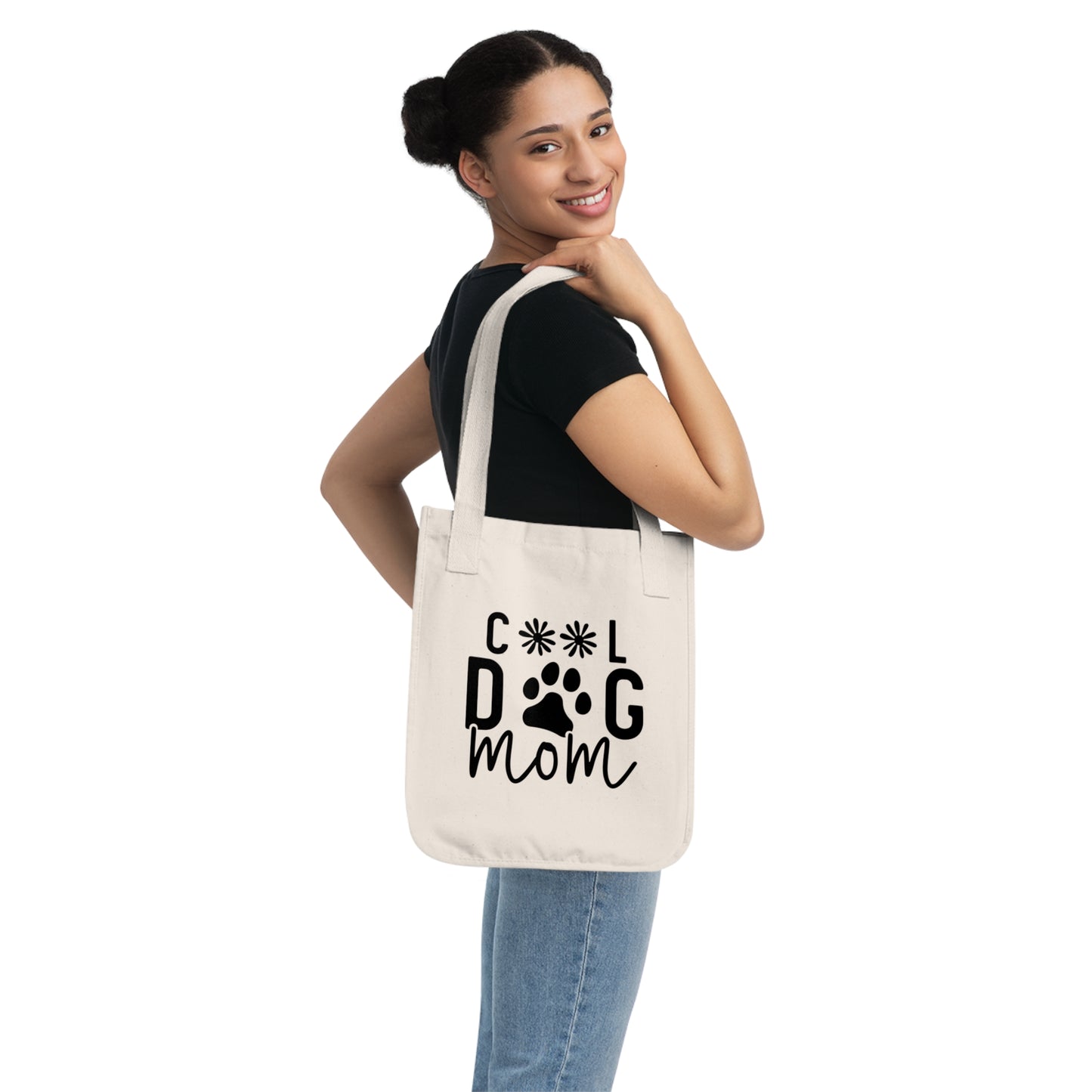 Organic Canvas Tote Bag, Cool DogMom