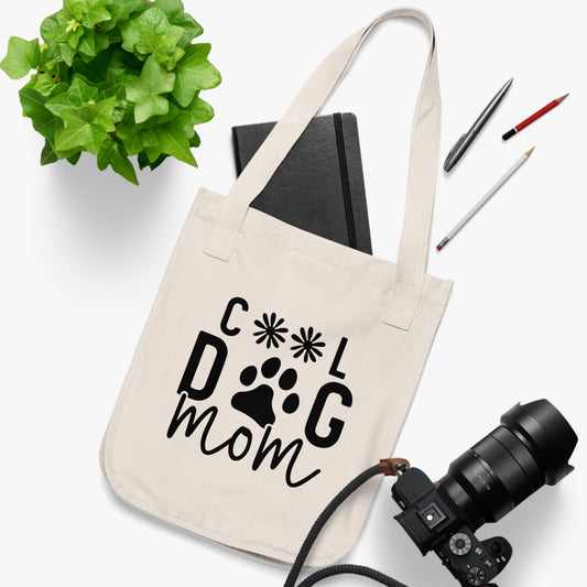 Organic Canvas Tote Bag, Cool DogMom